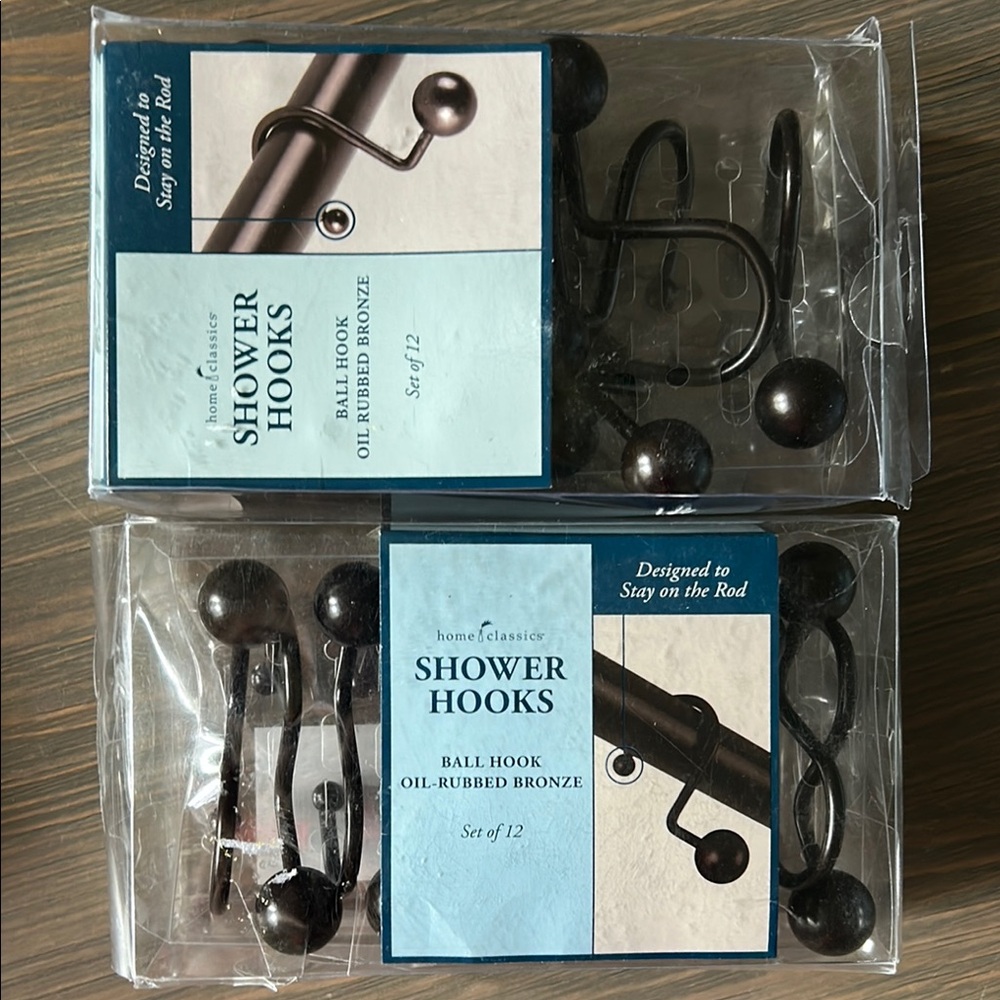 NWT Oil Rubbed Bronze Shower Hooks